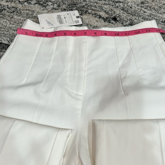 Zara White High-Waisted Trousers - Picture 1 of 7
